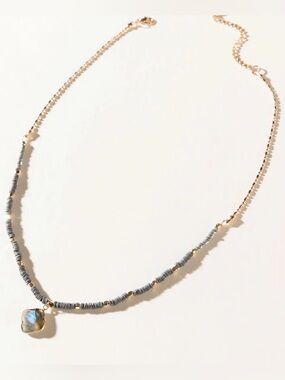 MYRA BAG ODESSA STONE NECKLACE IN SHADOW QUARTZ